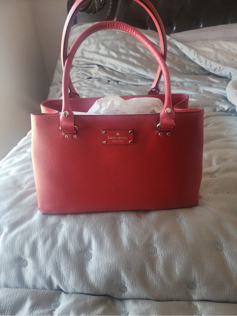 kate spade Red Pebbled Leather Tote